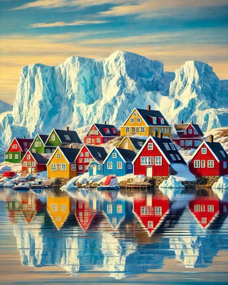 GEEHEIY Paint by Numbers Kit for Adults - Colorful Houses Paint by Numbers for Adults Beginner, Winter Adult Paint by Number Kits on Canvas, Perfect for Home Decor Gift 16x20 Inch - Image 1